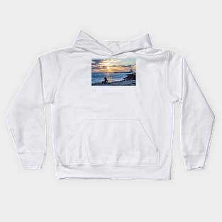 The Sunbather, sunset at StKilda Pier, StKilda, Victoria, Autralia. Kids Hoodie